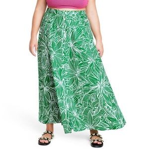 Last🤩Tabitha brown linear floral print maxi skirt